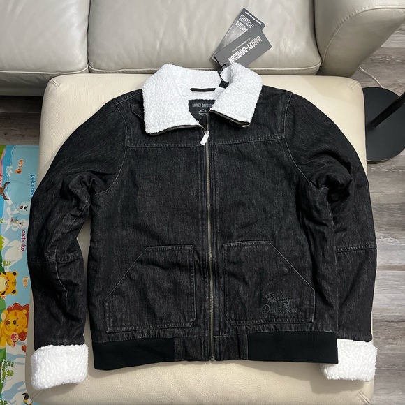 NWT - Harley-Davidson Women’s Transcendent Sherpa Lined Denim Jacket - Size L - Picture 4 of 13